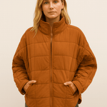 Yvonne - Leichte Steppjacke mit Reißverschluss - Orange