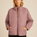 Yvonne - Leichte Steppjacke mit Reißverschluss - Pink