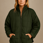 Yvonne - Leichte Steppjacke mit Reißverschluss - Grün