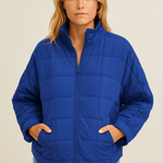Yvonne - Leichte Steppjacke mit Reißverschluss - Blau