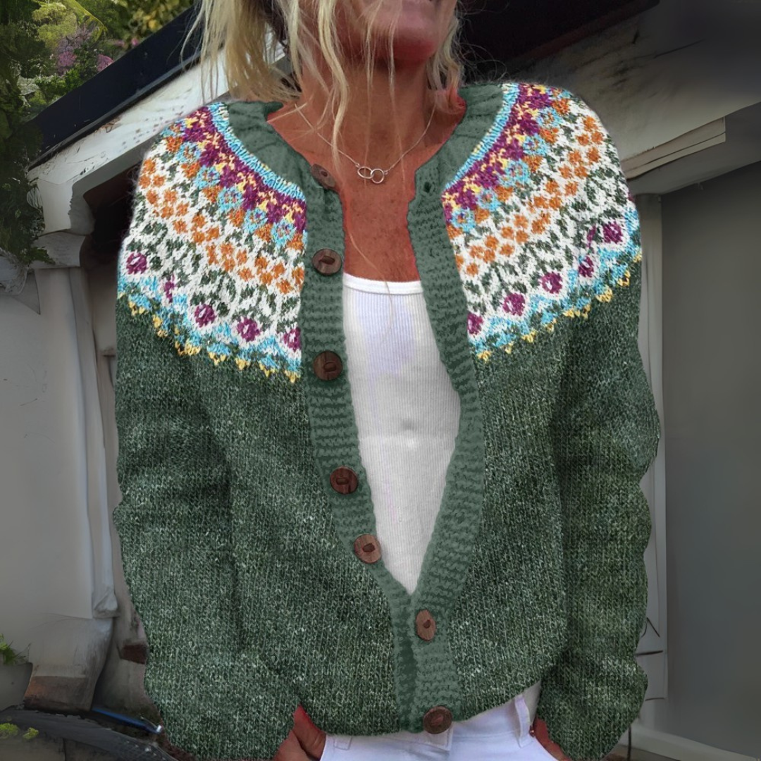 Juna - Fair-Isle-Strickjacke
