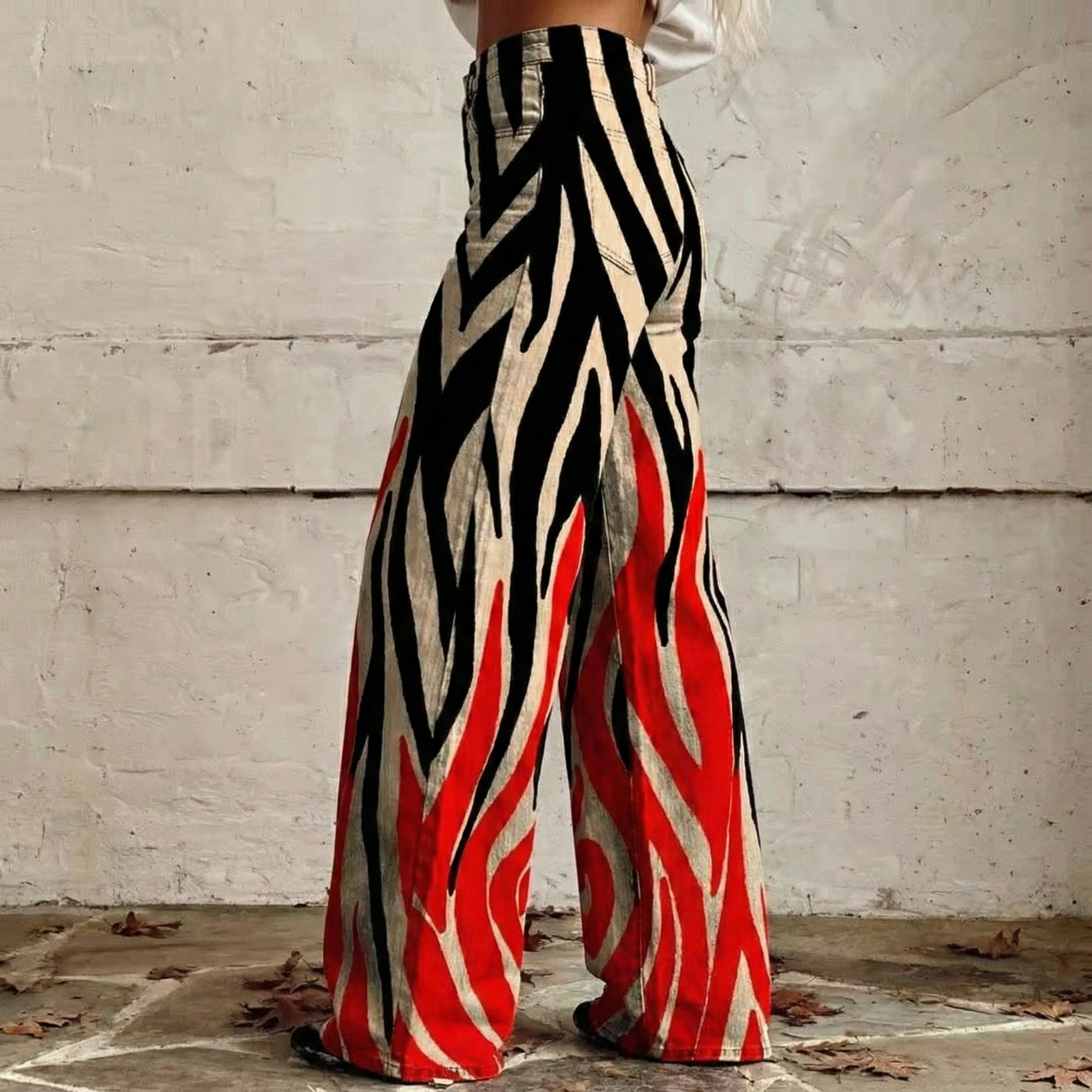 Alexandra - Boho-Hose mit hoher Taille und Muster