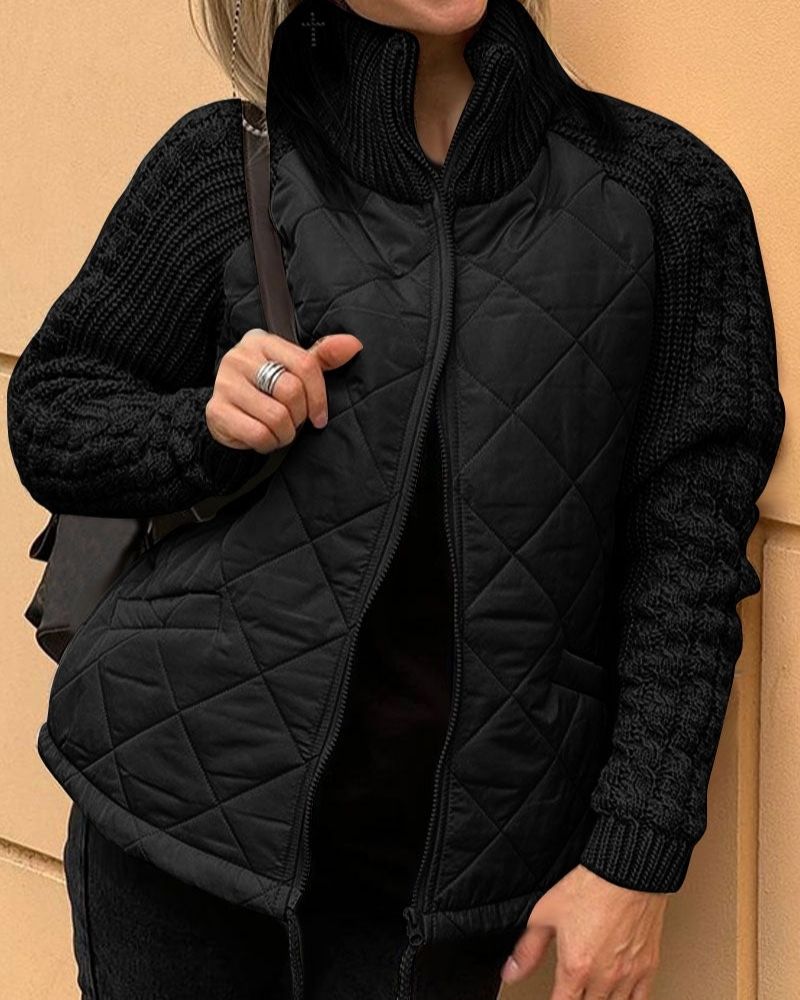 Michaela - Kuschelige Strickjacke - Schwarz