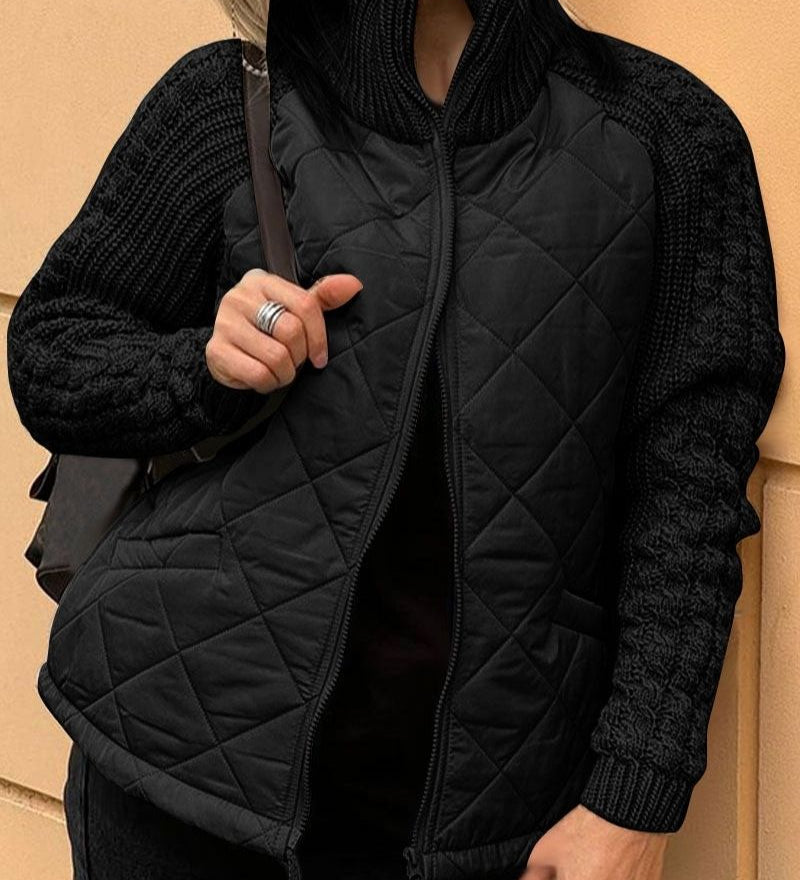 Michaela - Kuschelige Strickjacke - Schwarz