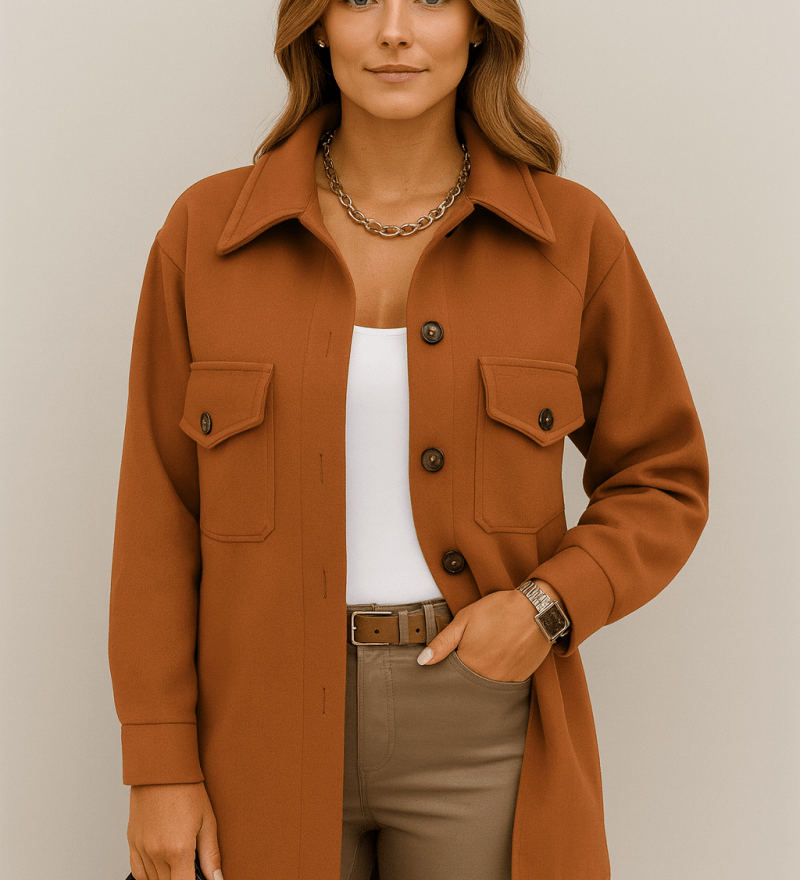 Martina - Schicke elegante Jacke - Karamell