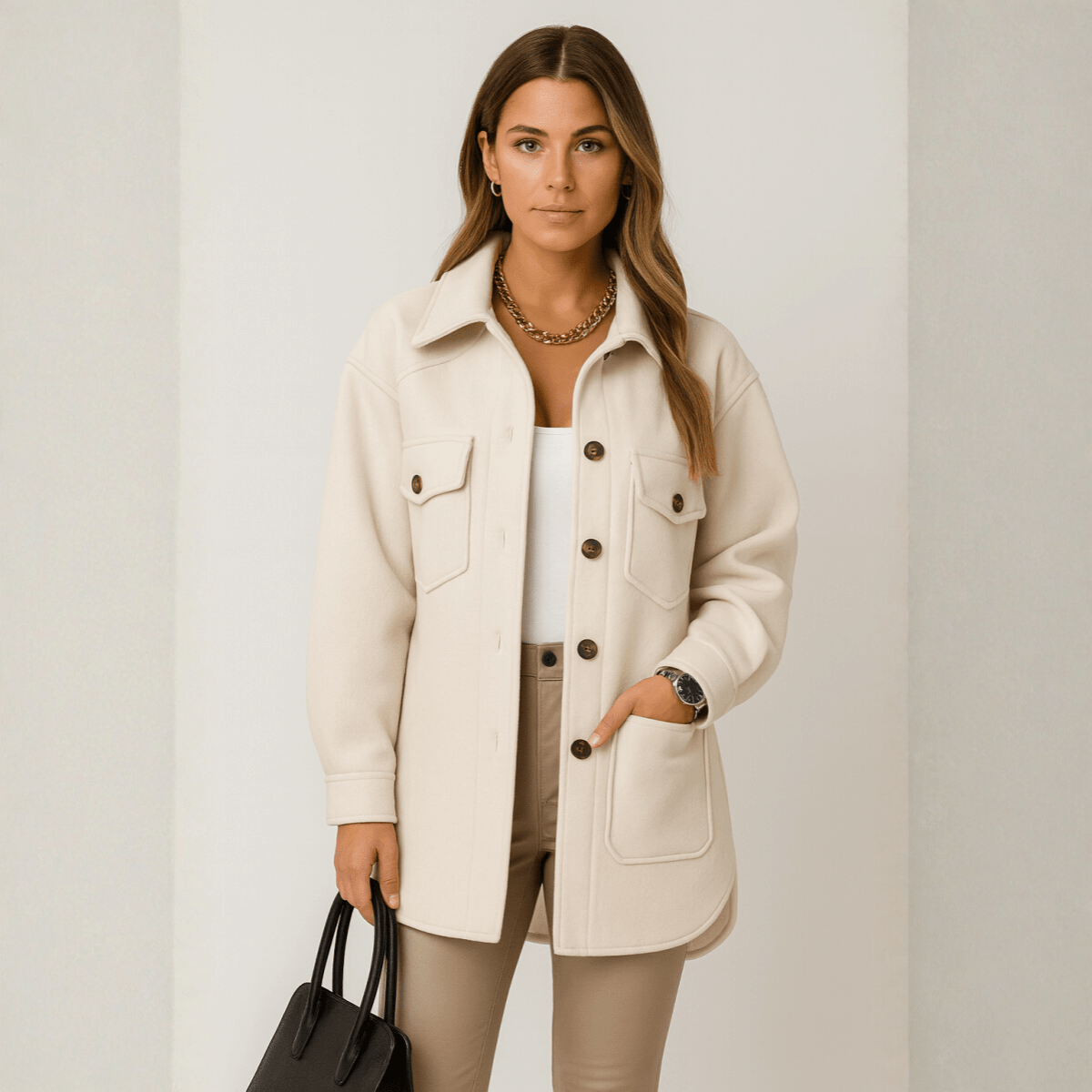 Martina - Schicke elegante Jacke - Weiß