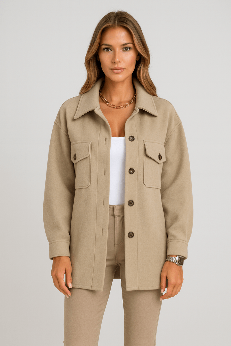 Martina - Schicke elegante Jacke - Khaki