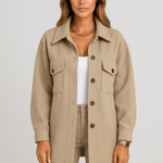 Martina - Schicke elegante Jacke - Khaki