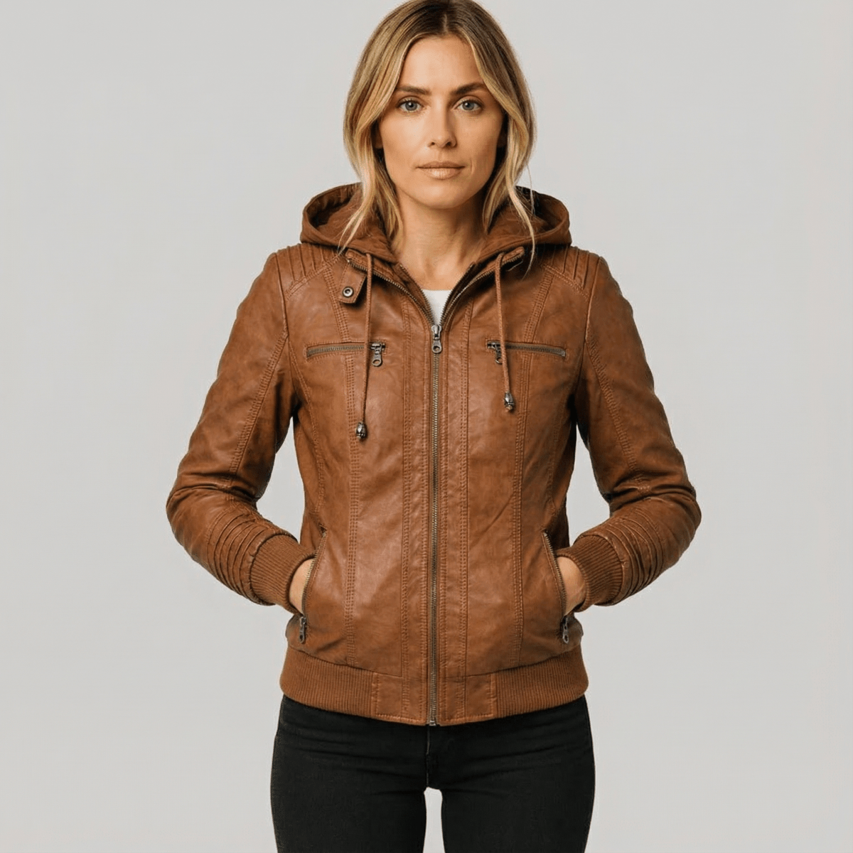 Eva - Edle Jacke - Hellbraun