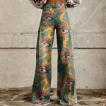 Petra - Boho-Hose mit hoher Taille und Print