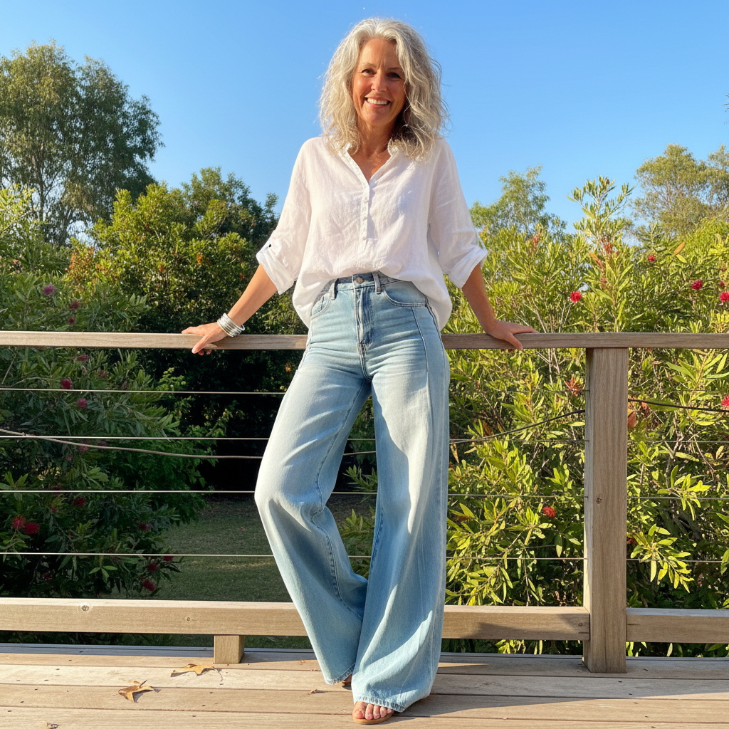 Katrin - Weite Boho-Hose im Vintage-Stil