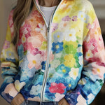 Lorena - Cardigan mit Aquarell-Blumenmuster