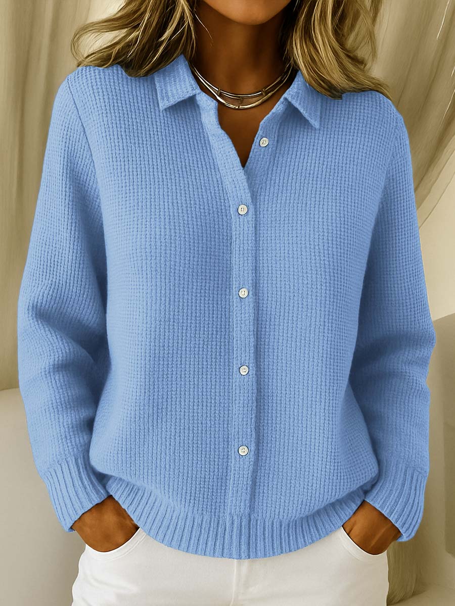 Simone - Elegante Strickjacke in Blau