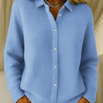 Simone - Elegante Strickjacke in Blau
