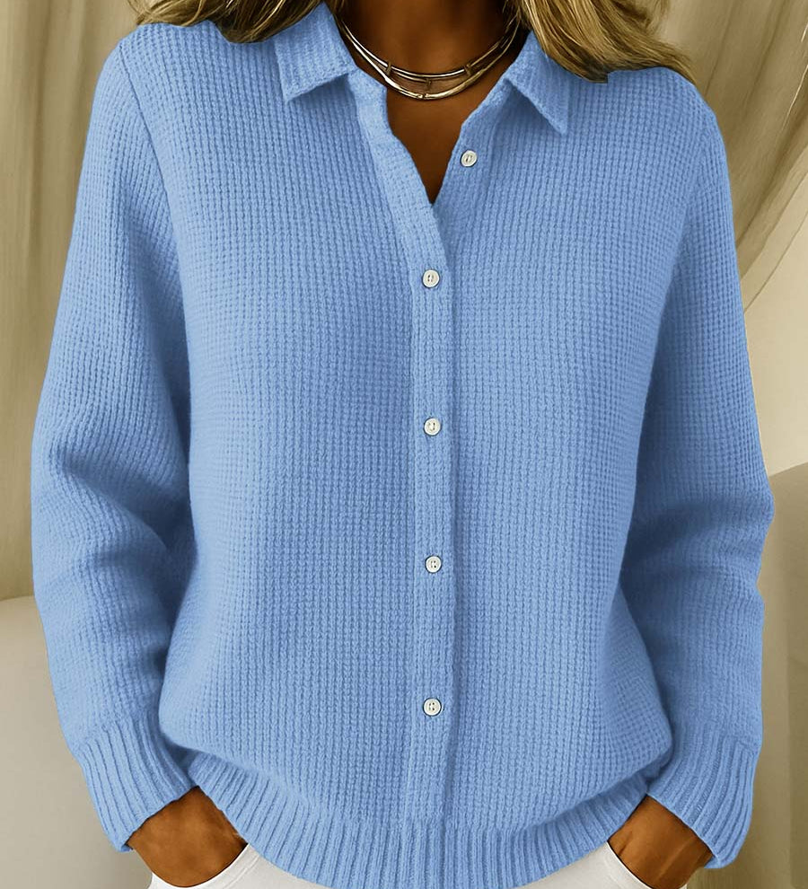 Simone - Elegante Strickjacke in Blau