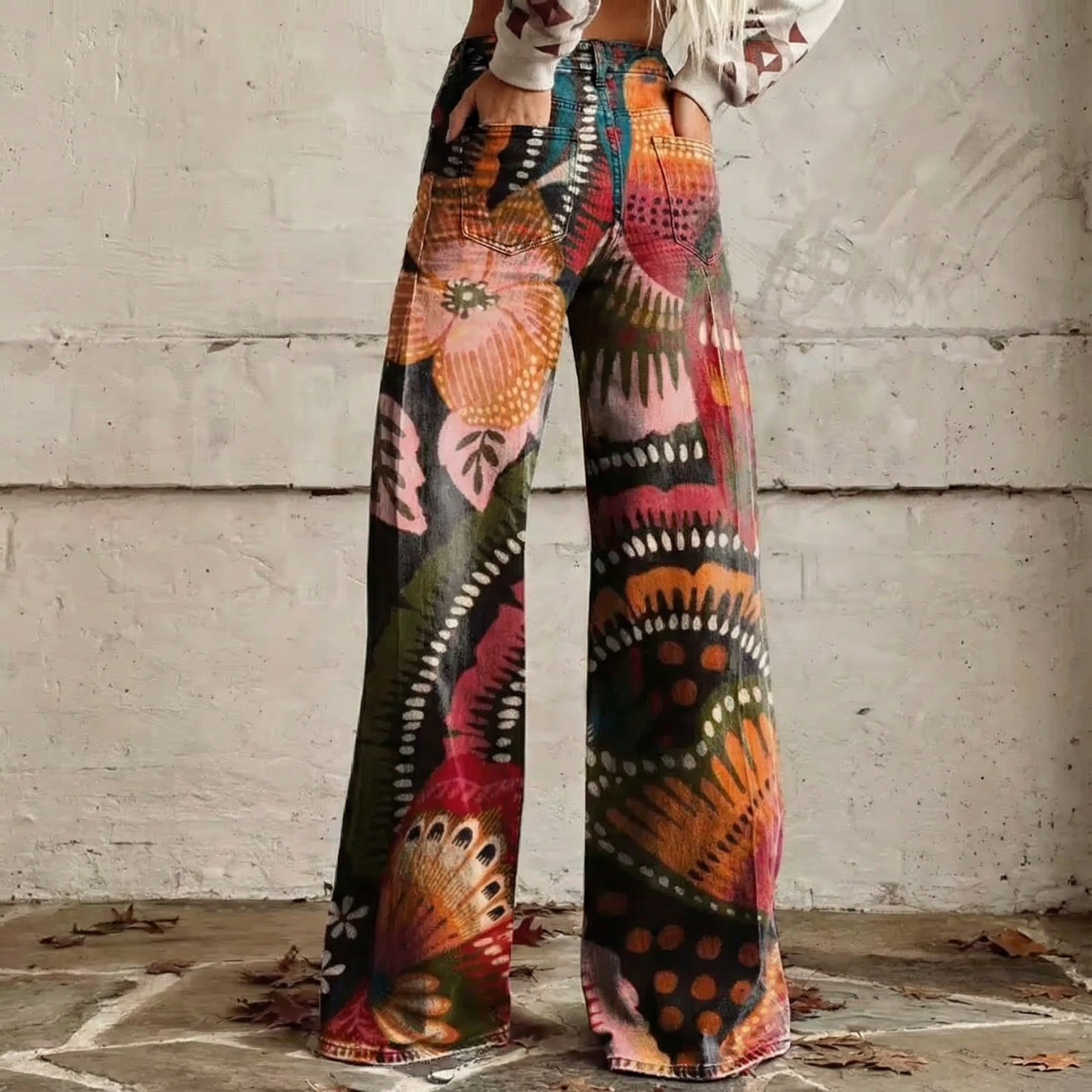 Martina - Boho-Festivalhose im Vintage-Look