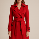 Franziska - Stylischer Trenchcoat - Rot