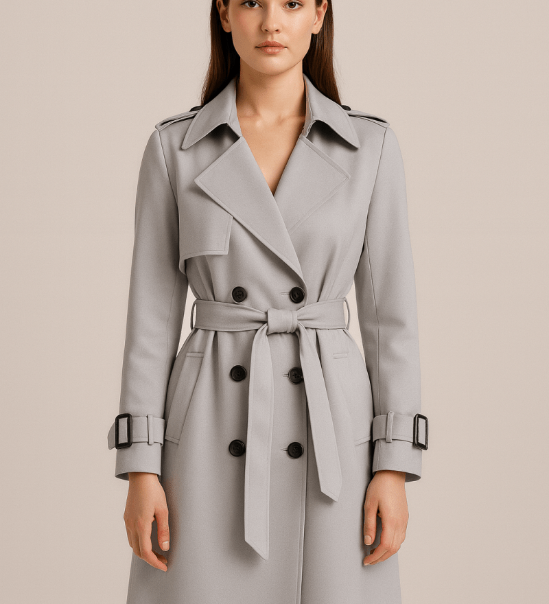 Franziska - Stylischer Trenchcoat - Grau