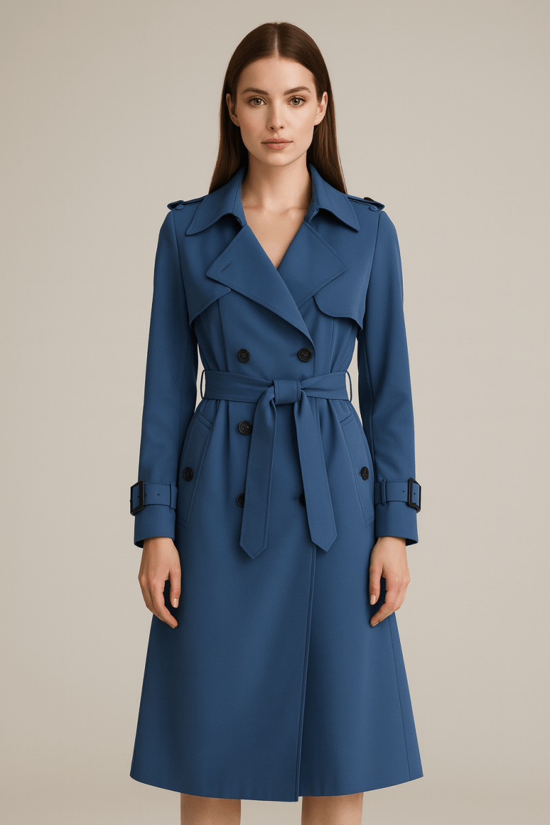 Franziska - Stylischer Trenchcoat - Blau