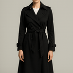 Franziska - Stylischer Trenchcoat - Schwarz