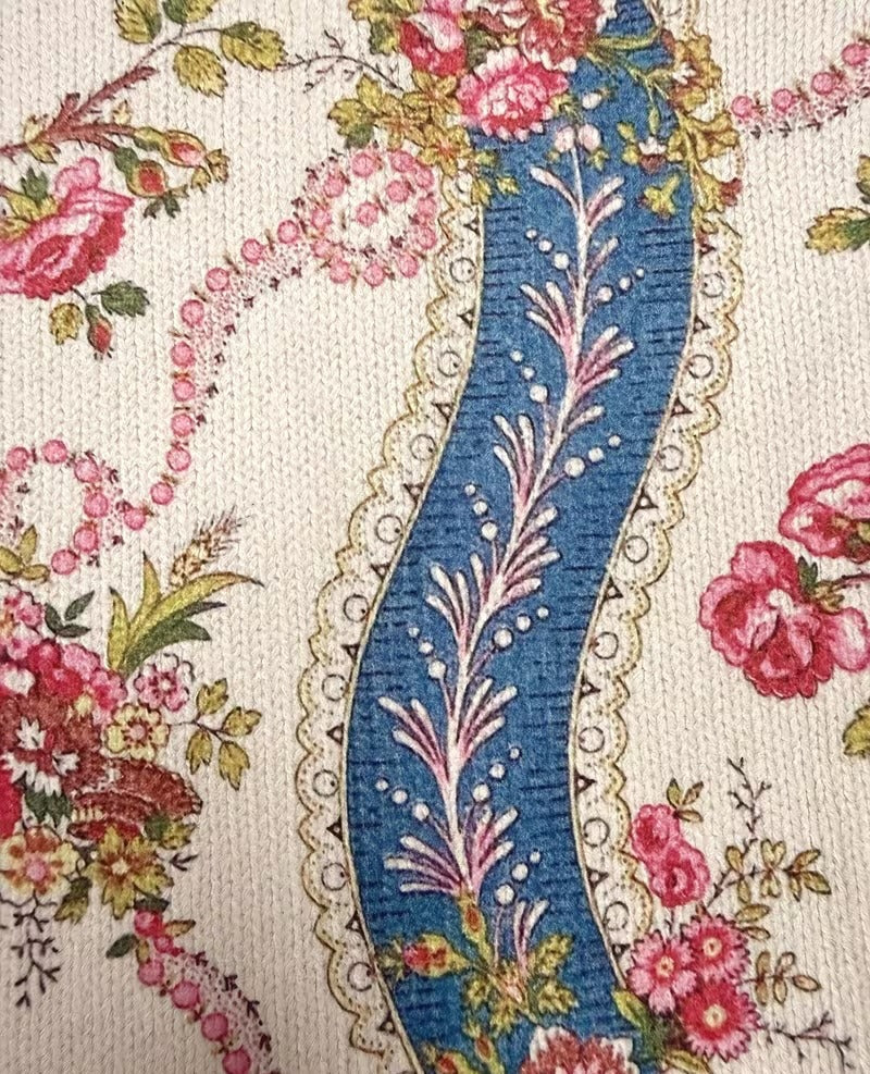 Carlotta - Cardigan mit Blumen-Bordüre