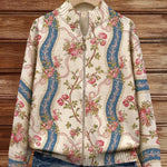 Carlotta - Cardigan mit Blumen-Bordüre
