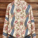 Carlotta - Cardigan mit Blumen-Bordüre