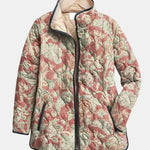 Ketura - Lässige gesteppte Jacke mit Vintage-Blumenmuster