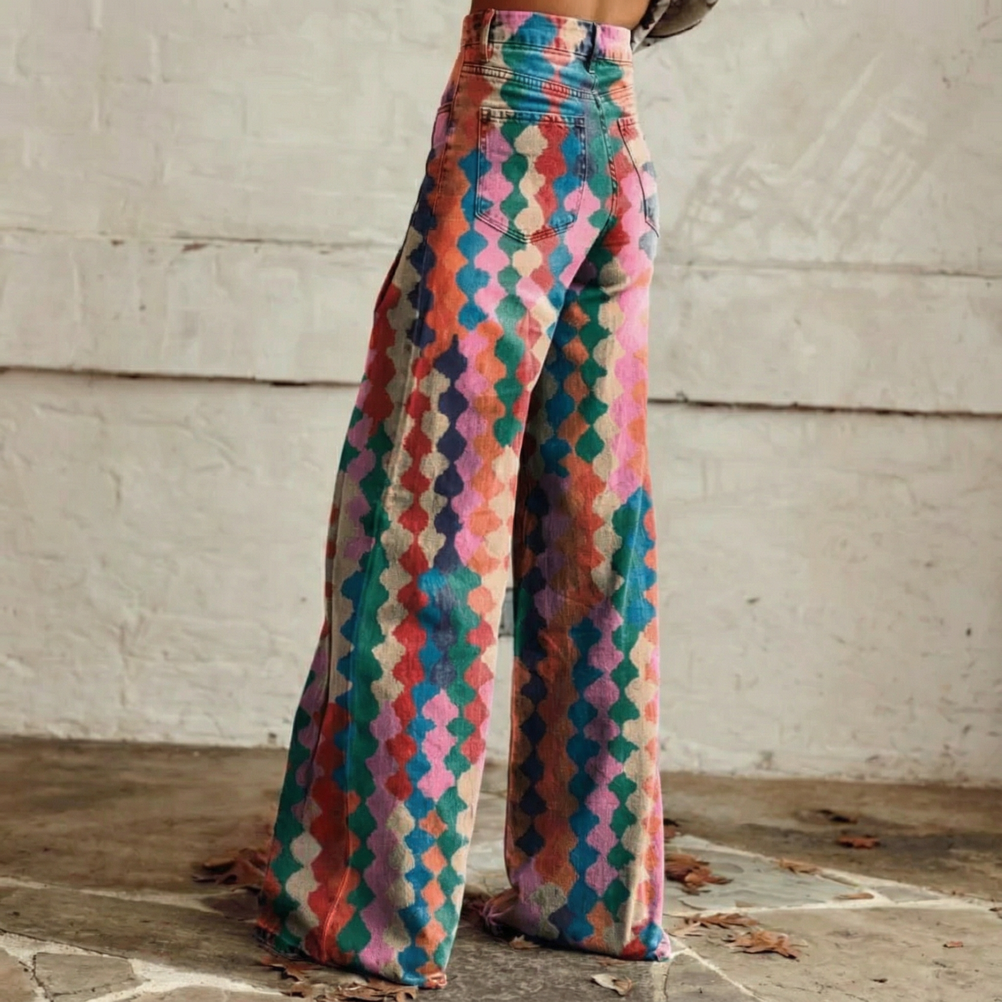 Anna - Bunte Boho-Hose mit Print