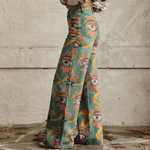 Petra - Boho-Hose mit hoher Taille und Print