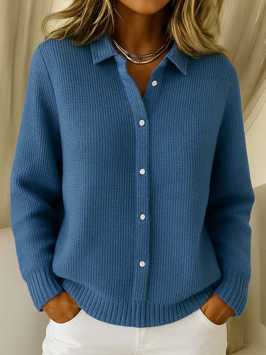Simone - Elegante Strickjacke in Marineblau