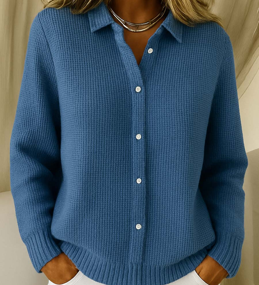 Simone - Elegante Strickjacke in Marineblau