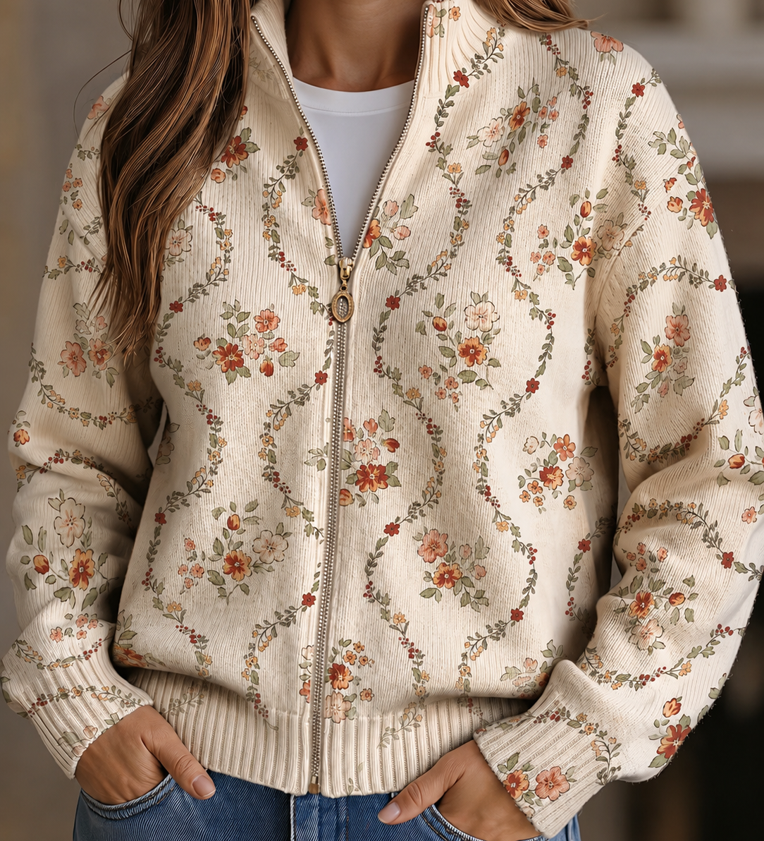 Helena - Cardigan mit zartem Blumenmuster