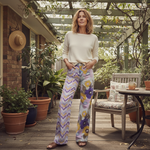 Simone - Weite Boho-Hose mit Kunst-Print