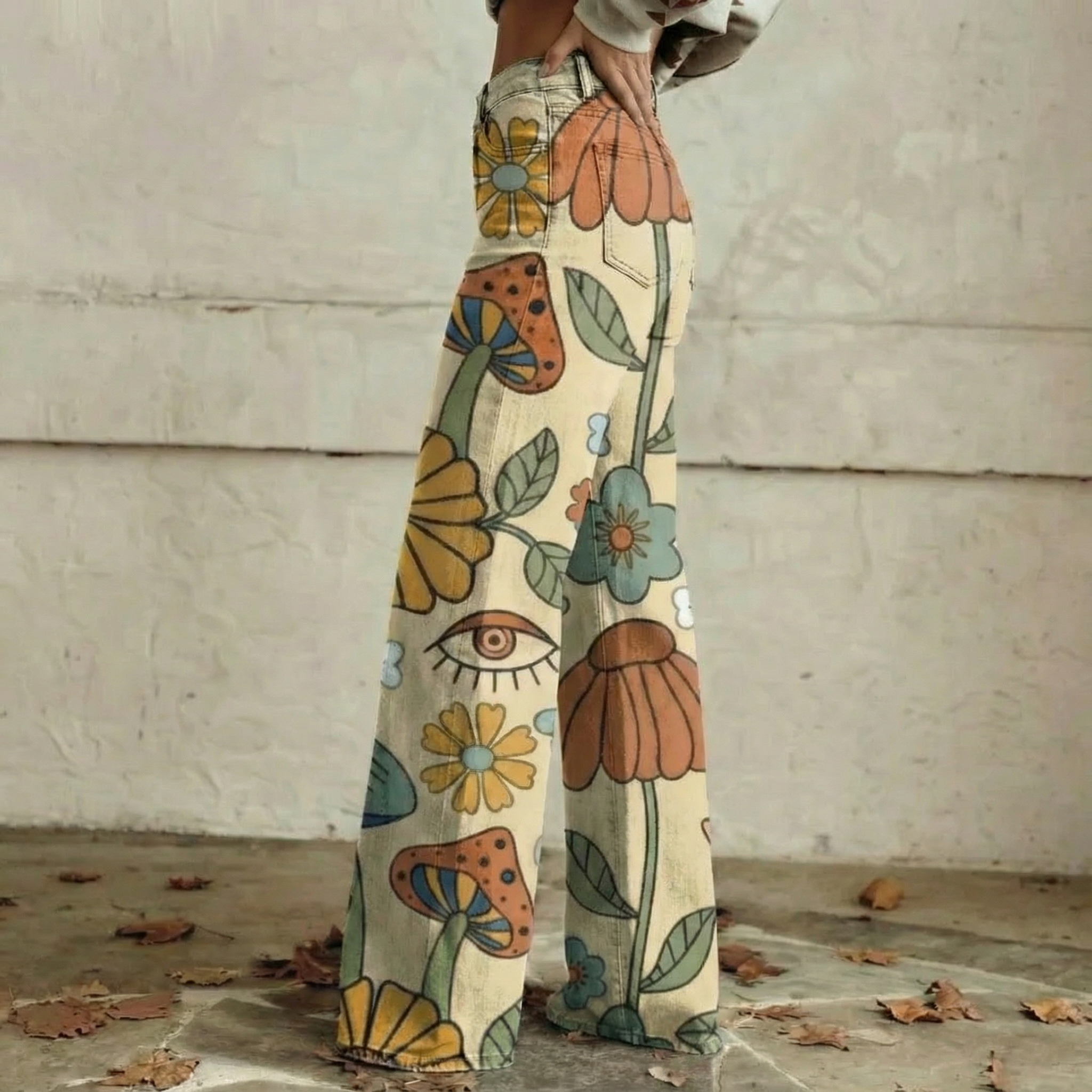 Heike - Weite Hose im Boho-Stil