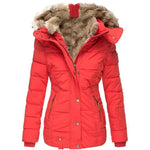 Nina - Kuschelig warme Winterjacke - Rot