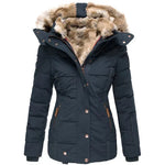 Nina - Kuschelig warme Winterjacke - Blau