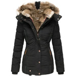 Nina - Kuschelig warme Winterjacke - Schwarz
