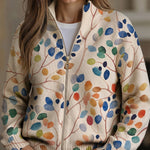 Elisa - Cardigan mit Blätter-Muster