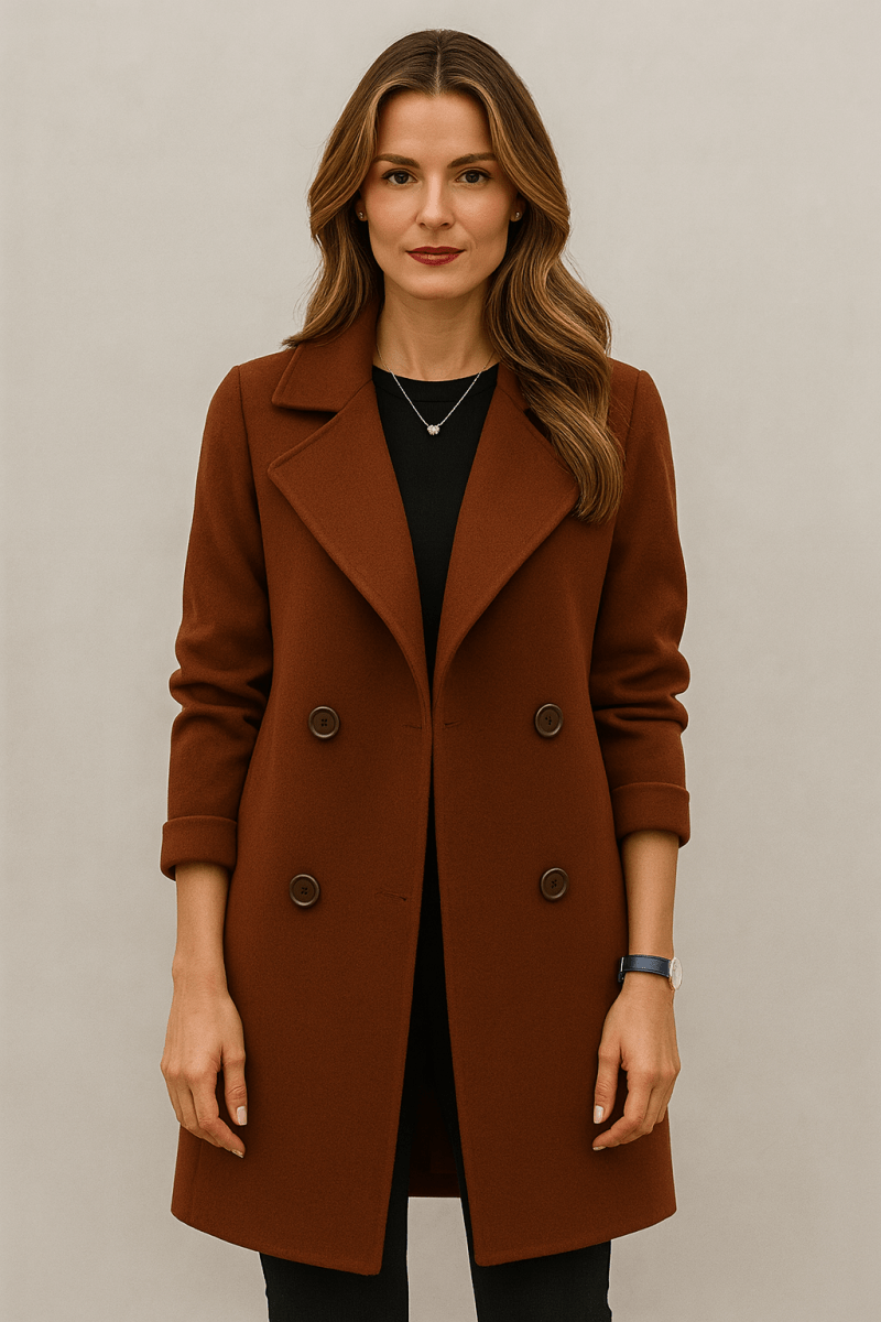 Alexandra - Zeitloser Mantel - Braun