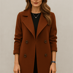 Alexandra - Zeitloser Mantel - Braun