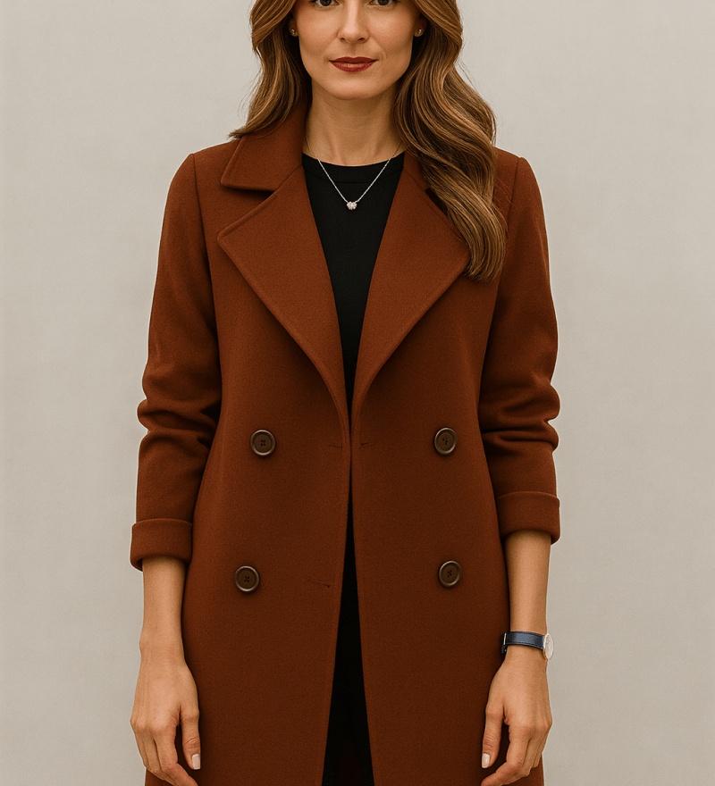 Alexandra - Zeitloser Mantel - Braun