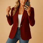 Andrea - Tailliierter Blazer - Dunkelrot