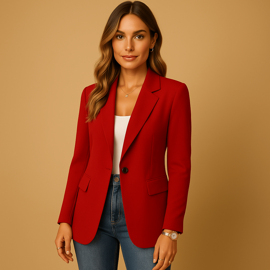 Andrea - Tailliierter Blazer - Rot