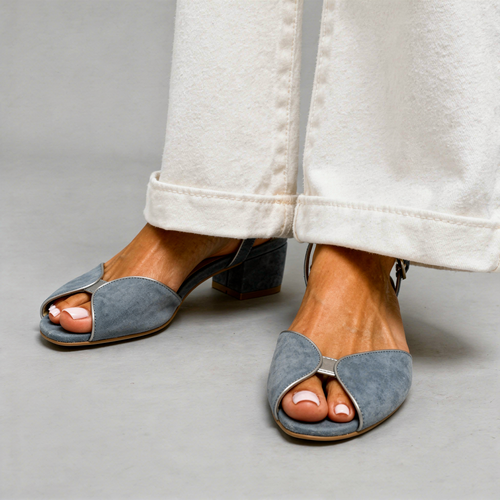 Luise - Elegante Sandalen in Salbeigrün