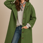 Stefanie - Eleganter Mantel - Dunkelgrün