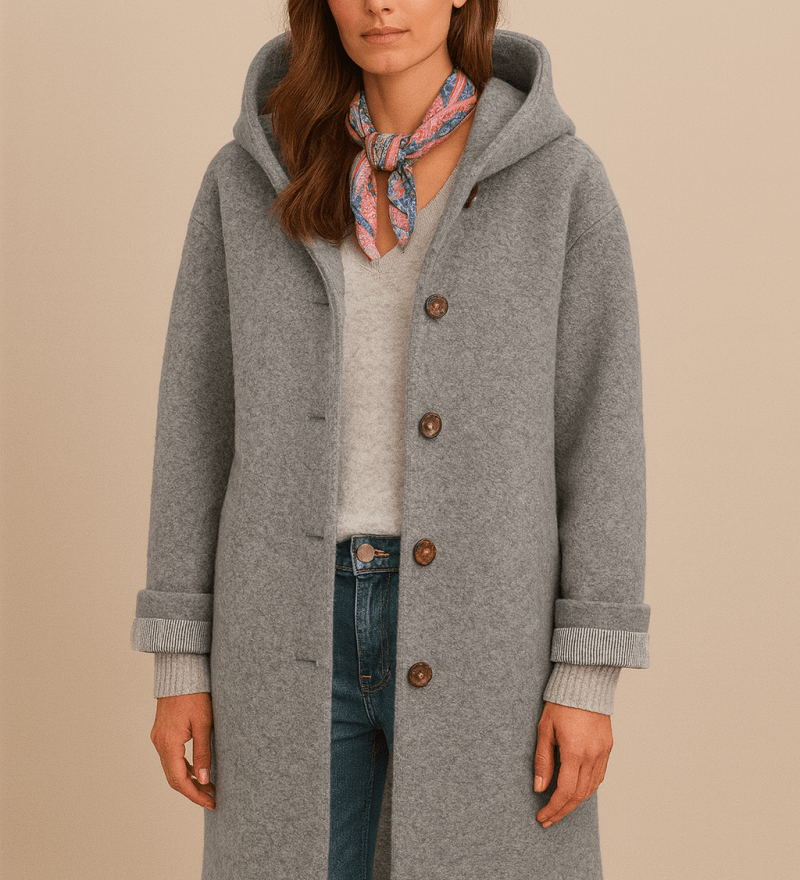 Stefanie - Eleganter Mantel - Grau