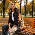 Svenja - Gesteppte Kapuzenjacke - Kastanienbraun