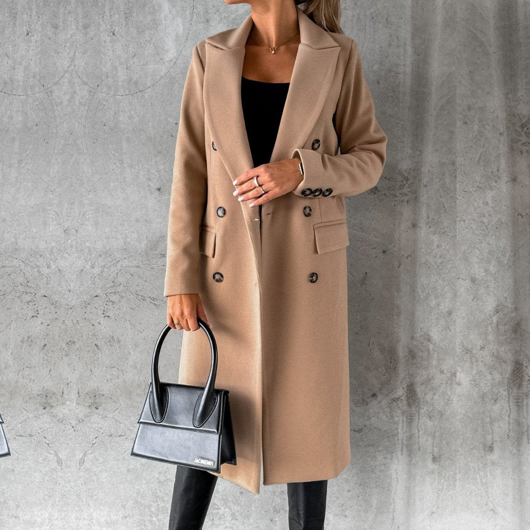 Christina - Luxuriöser Wintermantel - Khaki