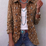 Petra - Rüschenjacke mit Animal-Print